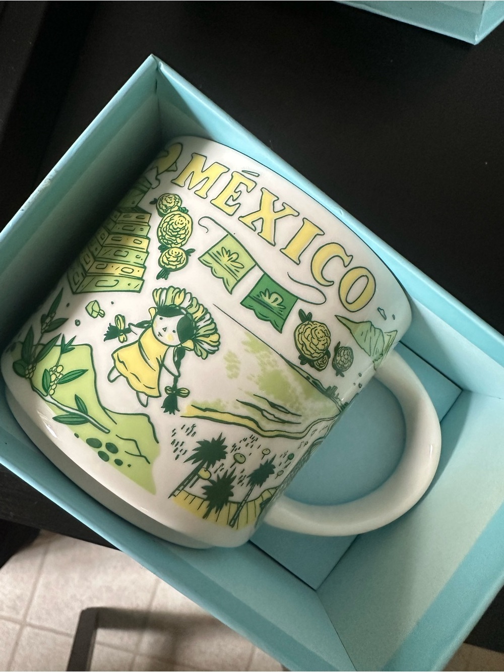 Mexico Green Illustration Ceramic Coffee Mug